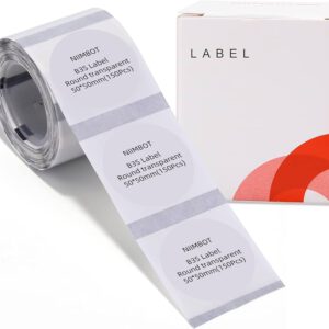 Niimbot - Labels/Etiketten - B21/B1/B3S - 50*50mm - Transparant - Rond