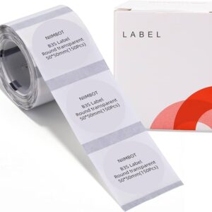 Niimbot - Labels/Etiketten - B21/B1/B3S - 50*50mm - Transparant - Rond