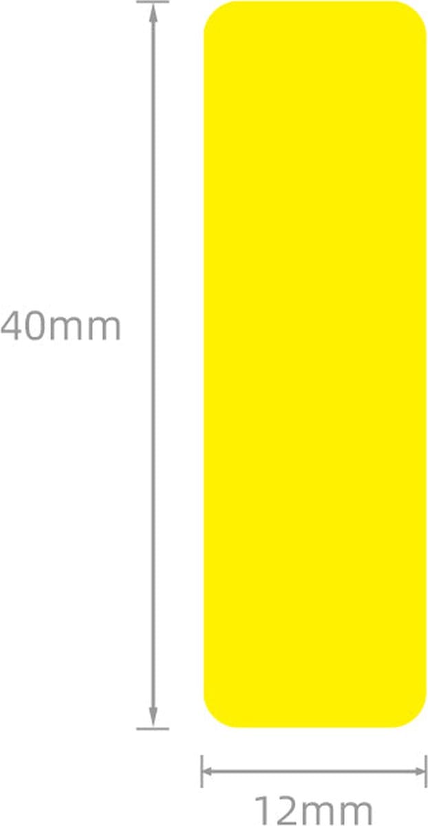Niimbot - Labels/Etiketten D110/D11/H1S/D101 - 12x40mm - Fel Geel - Afbeelding 2