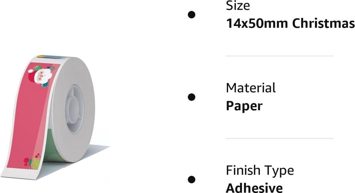 Niimbot - Labels/Etiketten D110/D11/H1S/D101 - 14x50mm - Kerst - Afbeelding 3
