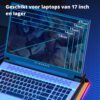 CoolCold Laptop Koeler + Telefoonhouder - K44 - "17 Inch - Afbeelding 4