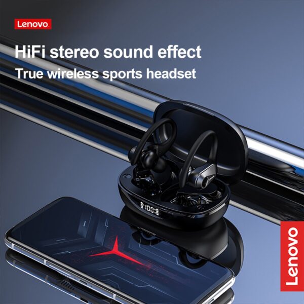 Lenovo - LP75 - Bluetooth Oordopjes - Zwart - Afbeelding 4