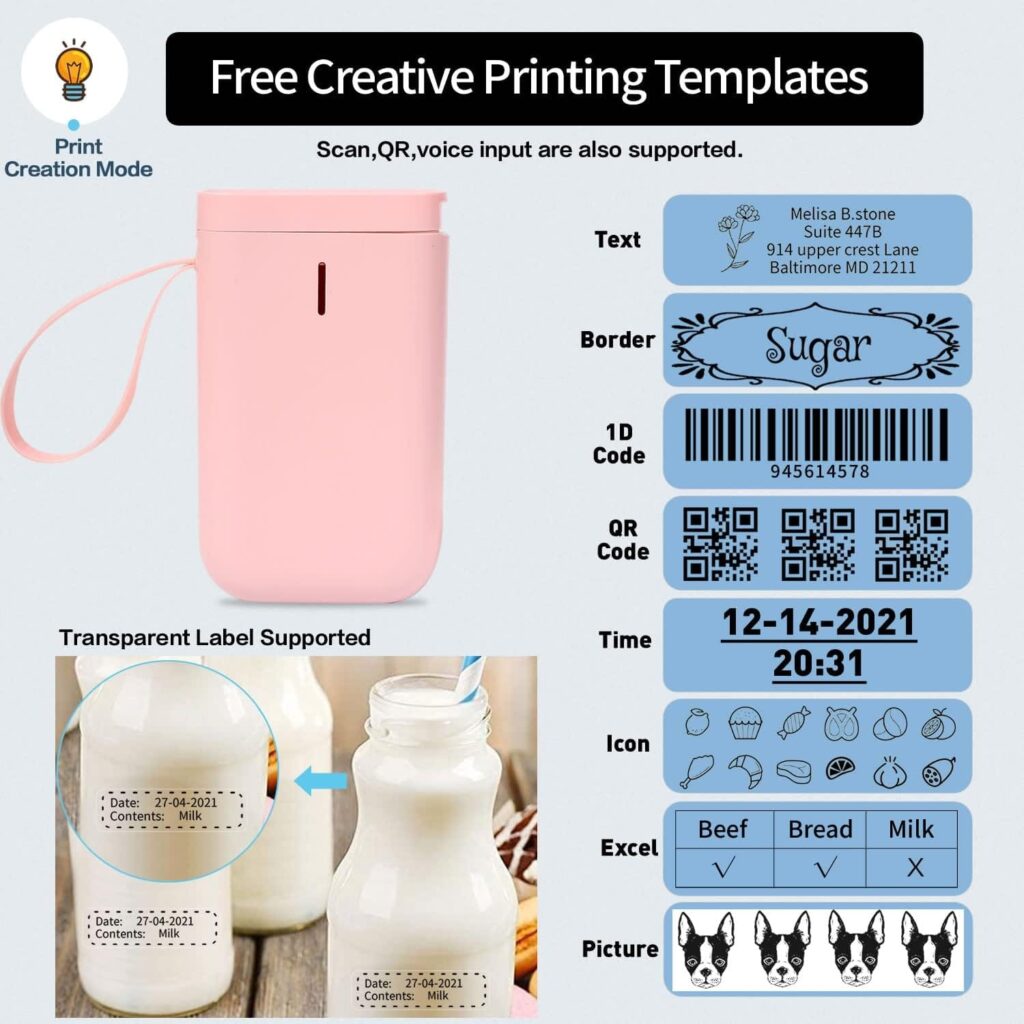 Niimbot - D11 - Draadloze Label Printer - Roze - Afbeelding 2