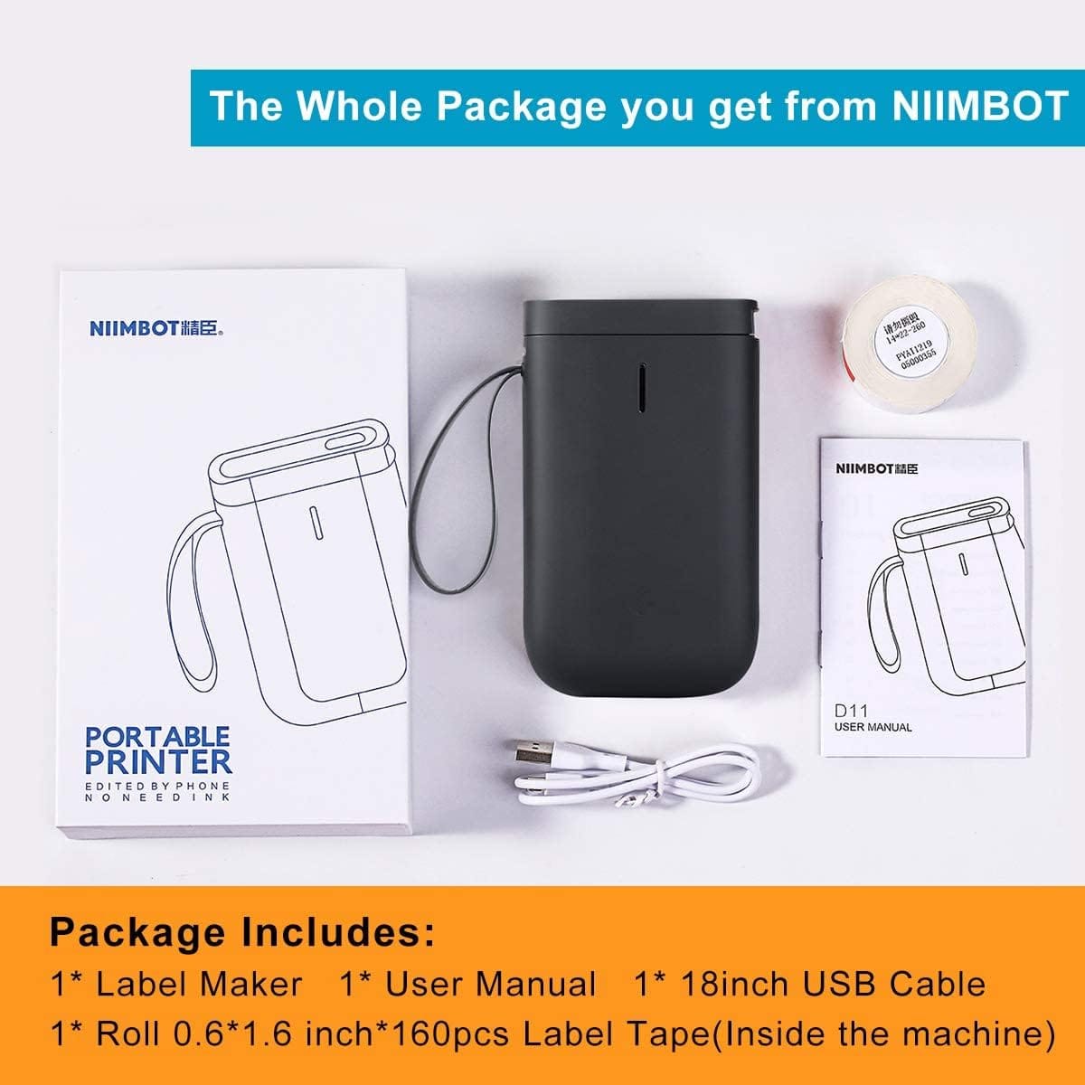 Niimbot - D11 - Draadloze Label Printer - Zwart - Afbeelding 3