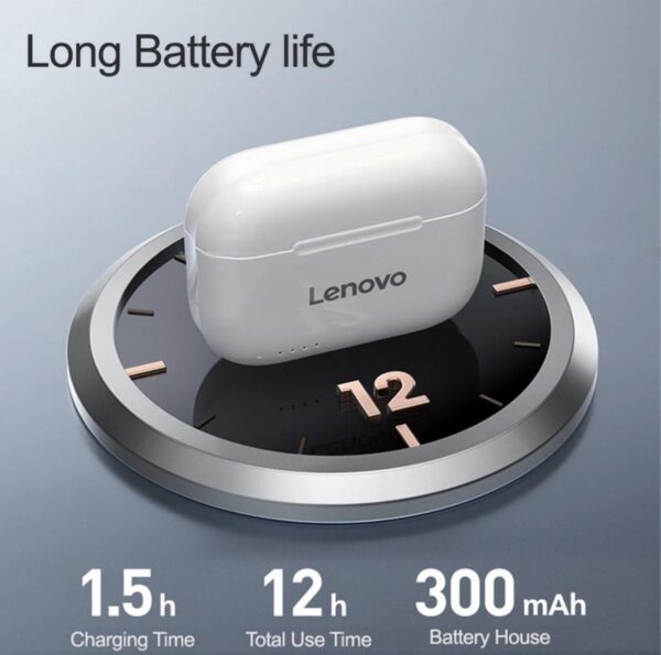 Lenovo - LP1s - Bluetooth Oordopjes - Wit - Afbeelding 4