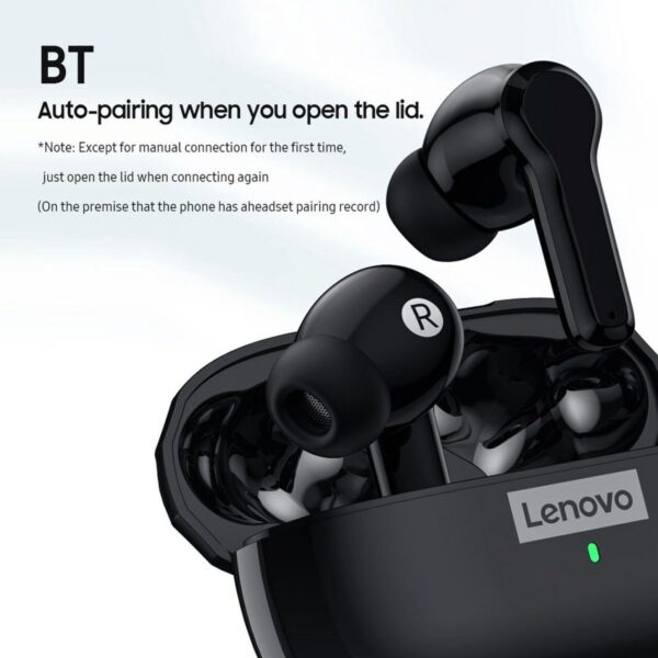 Lenovo - LP1s - Bluetooth Oordopjes - Zwart - Afbeelding 2