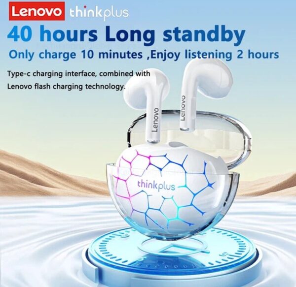 Lenovo - LP80 Pro RGB - Bluetoooth Oordopjes - Wit - Afbeelding 2