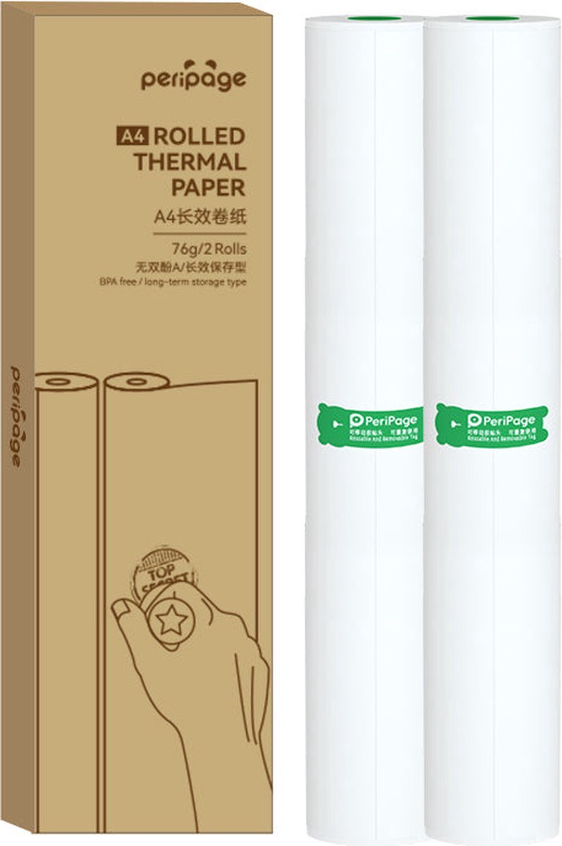 Peripage A40 - 2x Thermische papier rollen - Printpapier - Afbeelding 4