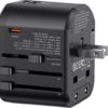 USAMS Wereldstekker 20W EU / UK / VS / AU 2x USB-C – USB-A PD Zwart - Afbeelding 11