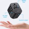 USAMS Wereldstekker 20W EU / UK / VS / AU 2x USB-C – USB-A PD Zwart - Afbeelding 6