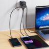 USAMS Wereldstekker 20W EU / UK / VS / AU 2x USB-C – USB-A PD Zwart - Afbeelding 7