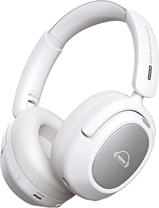 Remax RB-850HB - Bluetooth Koptelefoon - Active Noice Cancelling - Wit - Afbeelding 2