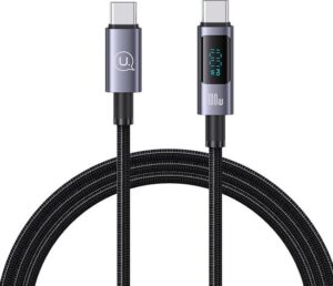 USAMS - USB kabel - Type-C naar Type-C - 100W - 1,2 m - Grijs