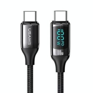 USAMS - USB kabel - Type-C naar Type-C - PD 100W - 1,2 m - Zwart