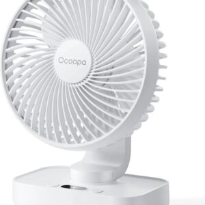 Ocoopa D606Y – Mini USB Ventilator – Wit – Oplaadbaar