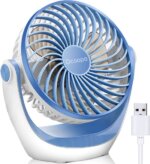 Ocoopa D602 - Mini USB Ventilator - Hemelblauw
