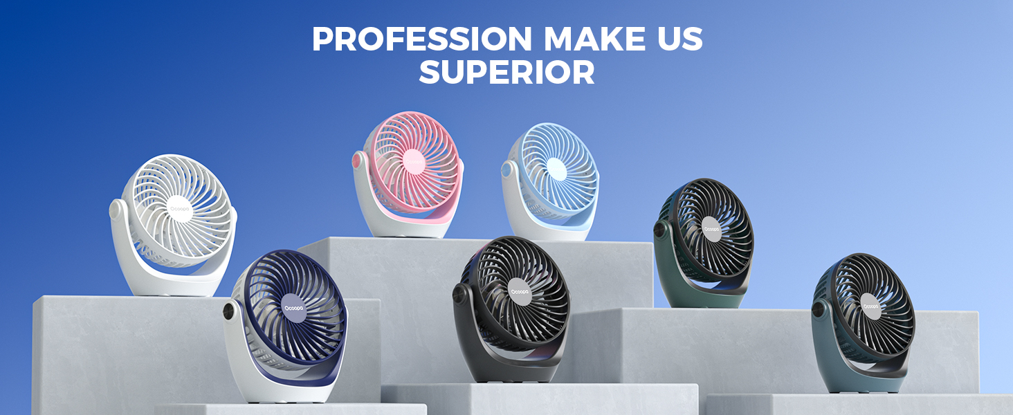 Ocoopa D602 - Mini USB Ventilator - Wit - Afbeelding 9