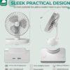 Ocoopa D77 - Mini USB ventilator- Zilver - Oplaadbaar - Afbeelding 4