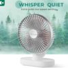 Ocoopa D77 - Mini USB ventilator- Zilver - Oplaadbaar - Afbeelding 2