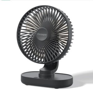 Ocoopa D77 - Mini USB ventilator- Zwart - Oplaadbaar