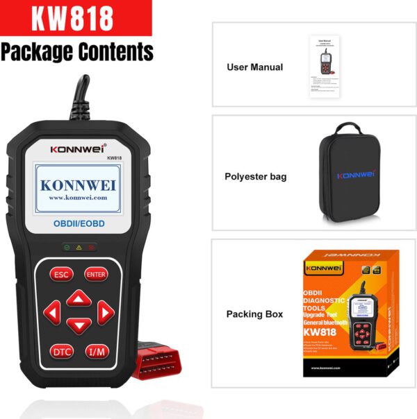 Konnwei KW818 - OBD2 scanner - IOS/Android - Nederlands - Afbeelding 3