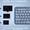 Logitech K380 - Draadloos Toetsenbord - Blueberry - Voor Mac - Afbeelding 9