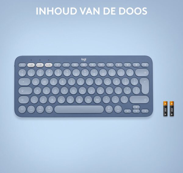 Logitech K380 - Draadloos Toetsenbord - Blueberry - Voor Mac - Afbeelding 5