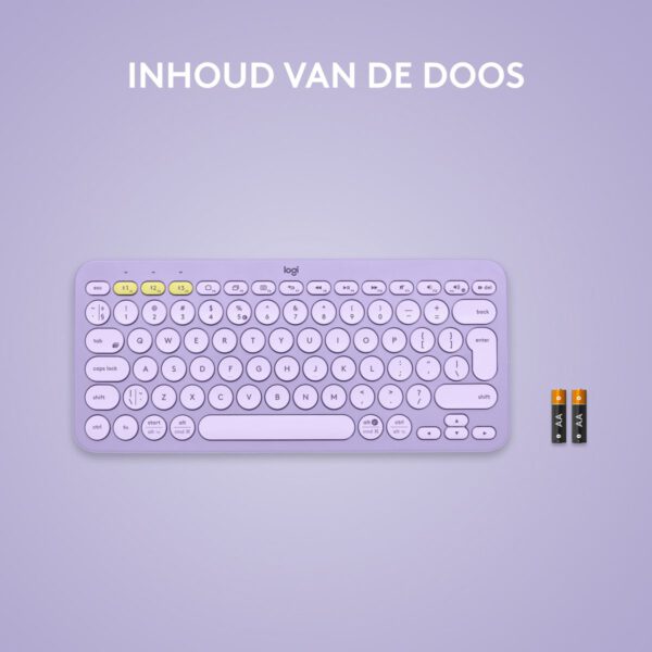 Logitech K380 - Draadloos Bluetooth Toetsenbord - Lavender - Afbeelding 6