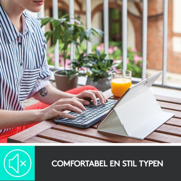 Logitech K380 - Draadloos Bluetooth Toetsenbord - Grijs - Afbeelding 8