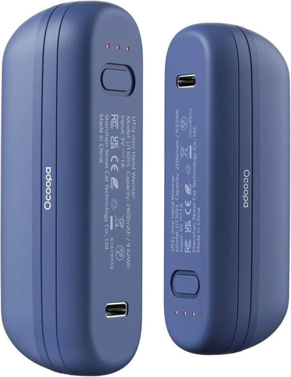 Ocoopa UT2s Mini – Handwarmer – Blauw - Afbeelding 7