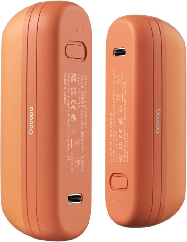 Ocoopa UT2s Mini – Handwarmer – Oranje - Afbeelding 7