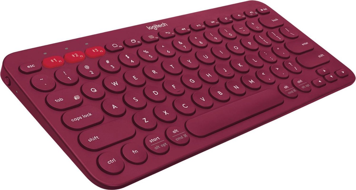 Logitech K380 - Draadloos Bluetooth Toetsenbord - Rood - Afbeelding 2