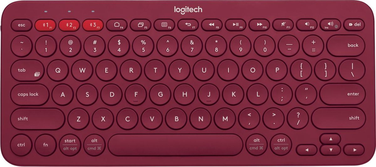 Logitech K380 - Draadloos Bluetooth Toetsenbord - Rood - Afbeelding 3