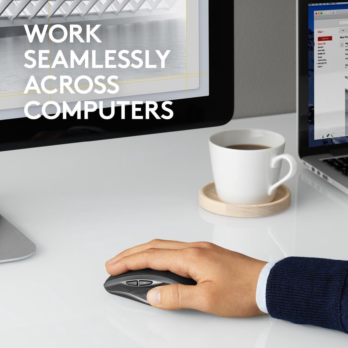 Logitech MX Anywhere 2S - Draadloze Muis - Grijs - Afbeelding 11