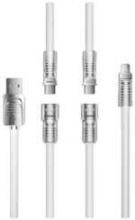 Remax RC-C168 - USB Kabel - 4in1 - USB-C/IPhone/USB-A - 60W - 1.5m - Wit