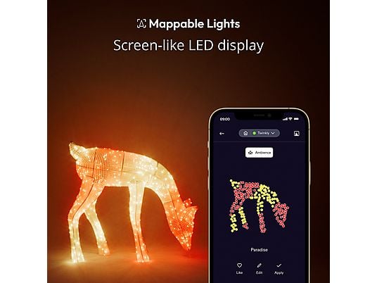 Twinkly 3D Doe Reindeer - 160 lamps - Afbeelding 4