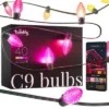 Twinkly C9 lampen - App gestuurde - LED-lichtslinger met 40 RGB LED's - 12m - Groene kabel - Slimme buitenverlichting - Afbeelding 5