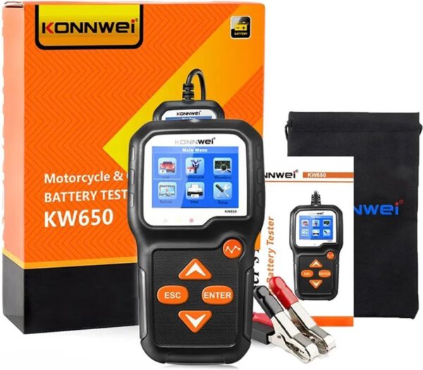 Konnwei KW650 - Motorfiets & Auto Accutester 6 - 16 Volt - Afbeelding 6