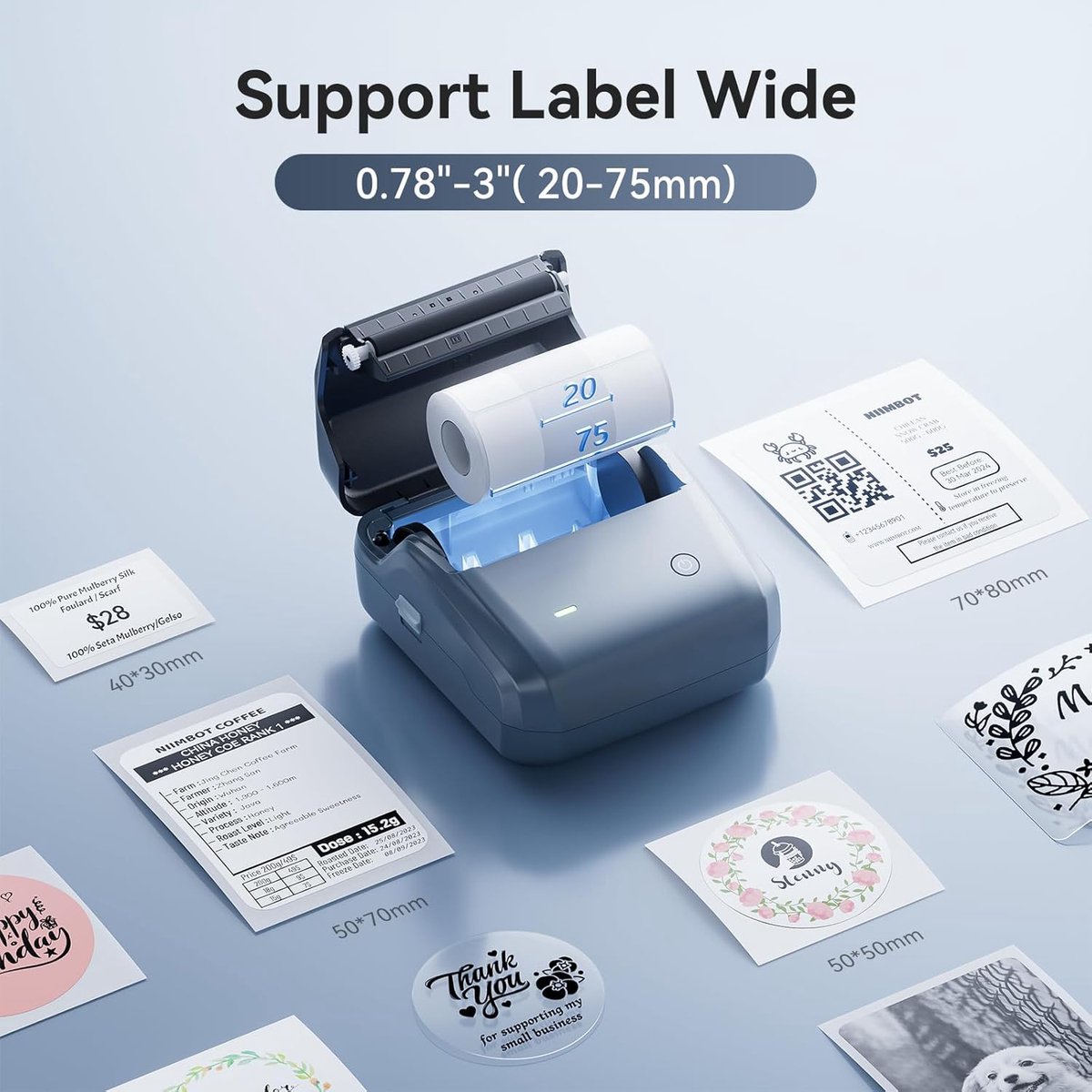 Niimbot B31 - Labelprinter - Space Blue - Bluetooth-multi-verbinding - Afbeelding 12