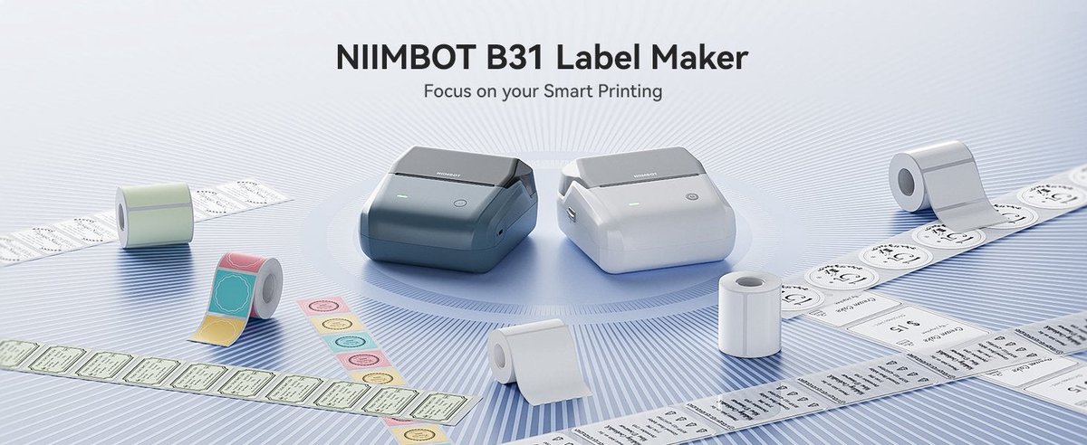 Niimbot B31 - Labelprinter - Space Blue - Bluetooth-multi-verbinding - Afbeelding 2