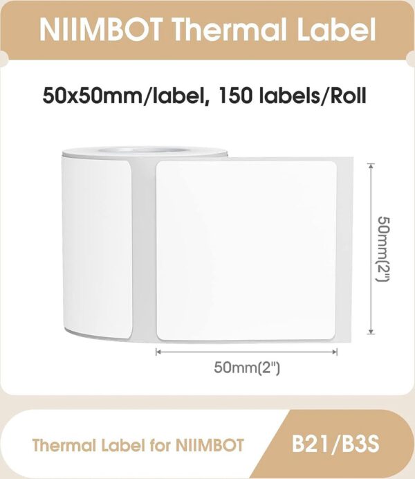 Niimbot - Labels B21(S/Pro)/B1/B3S(Pro)/K3/B31 - Wit - 50*50mm