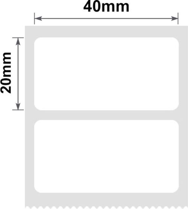 Niimbot - Labels B21(S/Pro)/B1/B3S(Pro)/K3/B31 - Wit - 40*20mm - Afbeelding 2