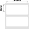 Niimbot - Labels B21(S/Pro)/B1/B3S(Pro)/K3/B31 - Wit - 45*20mm - Afbeelding 2