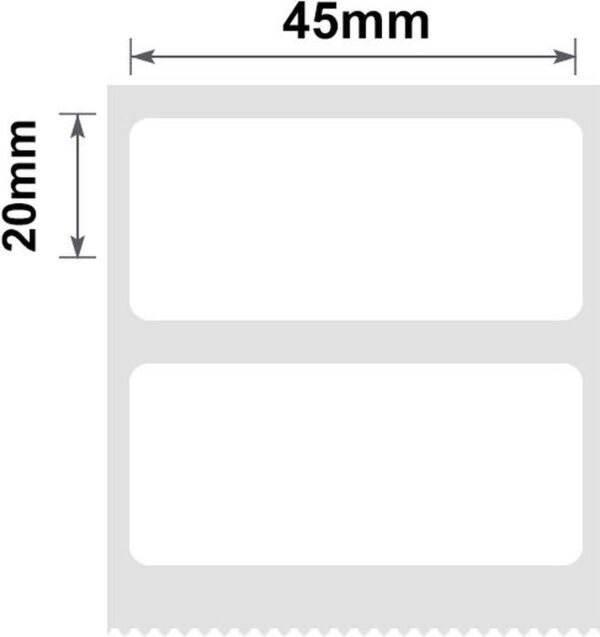 Niimbot - Labels B21(S/Pro)/B1/B3S(Pro)/K3/B31 - Wit - 45*20mm - Afbeelding 2