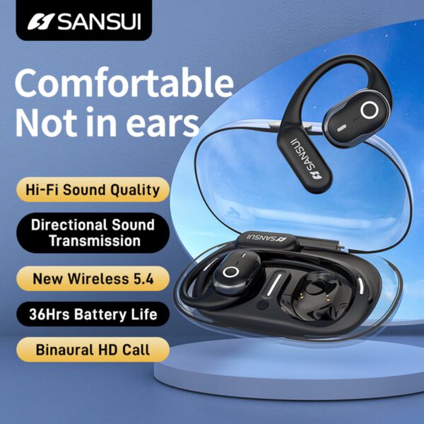 Sansui W26 - Bluetooth Oordopjes - BT 5.4 - ENC - Zwart - Afbeelding 7