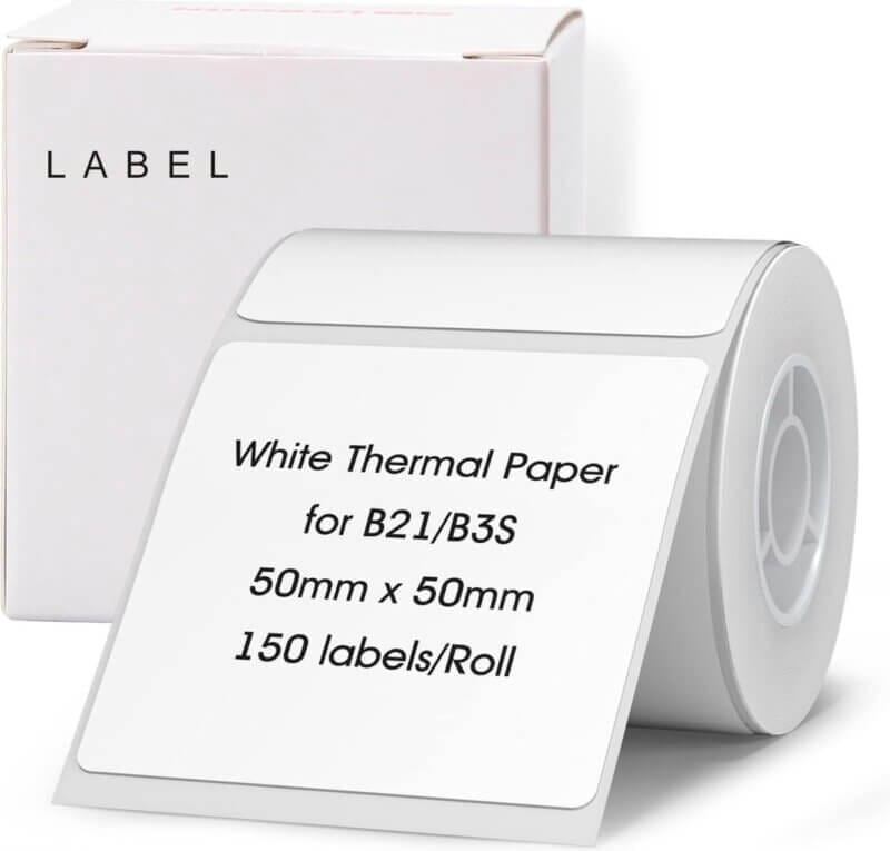 Timbor Professional Label Niimbot - Labels B21(S/Pro)/B1/B3S(Pro)/K3/B31 - Wit - 50*50mm ...