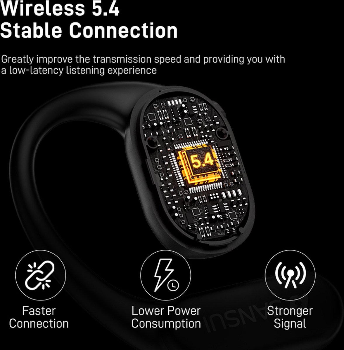 Sansui W26 - Bluetooth Oordopjes - BT 5.4 - ENC - Zwart - Afbeelding 4