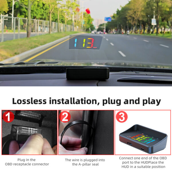 WiiYii Head Up Display M4 - OBD2 - HUD Projector - Kleur - Afbeelding 11