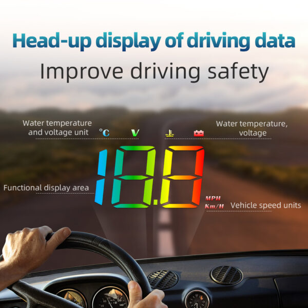 WiiYii Head Up Display M4 - OBD2 - HUD Projector - Kleur - Afbeelding 3