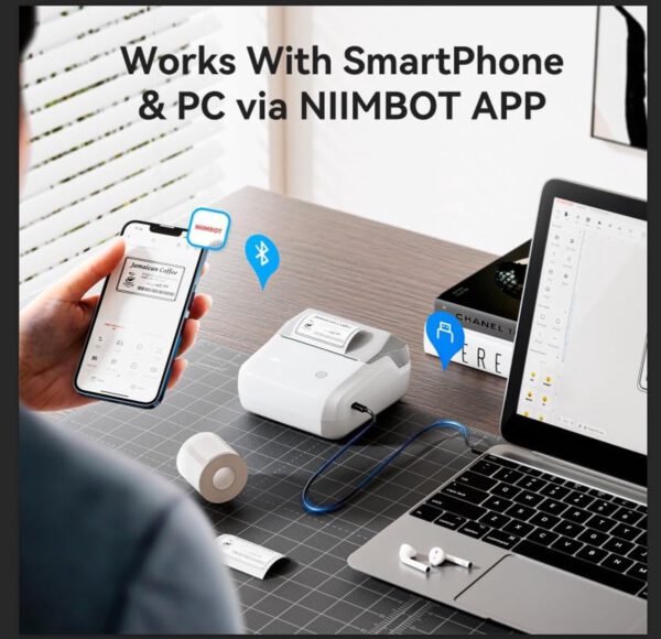 Niimbot B31 - Labelprinter - Grijs - Bluetooth-multi-verbinding - Afbeelding 9